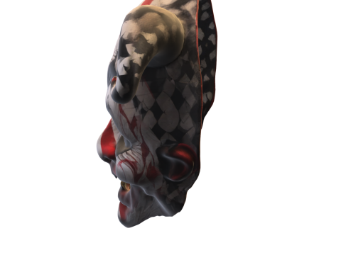 Evil Jester Mask Horror Clown Asset 3D Модель