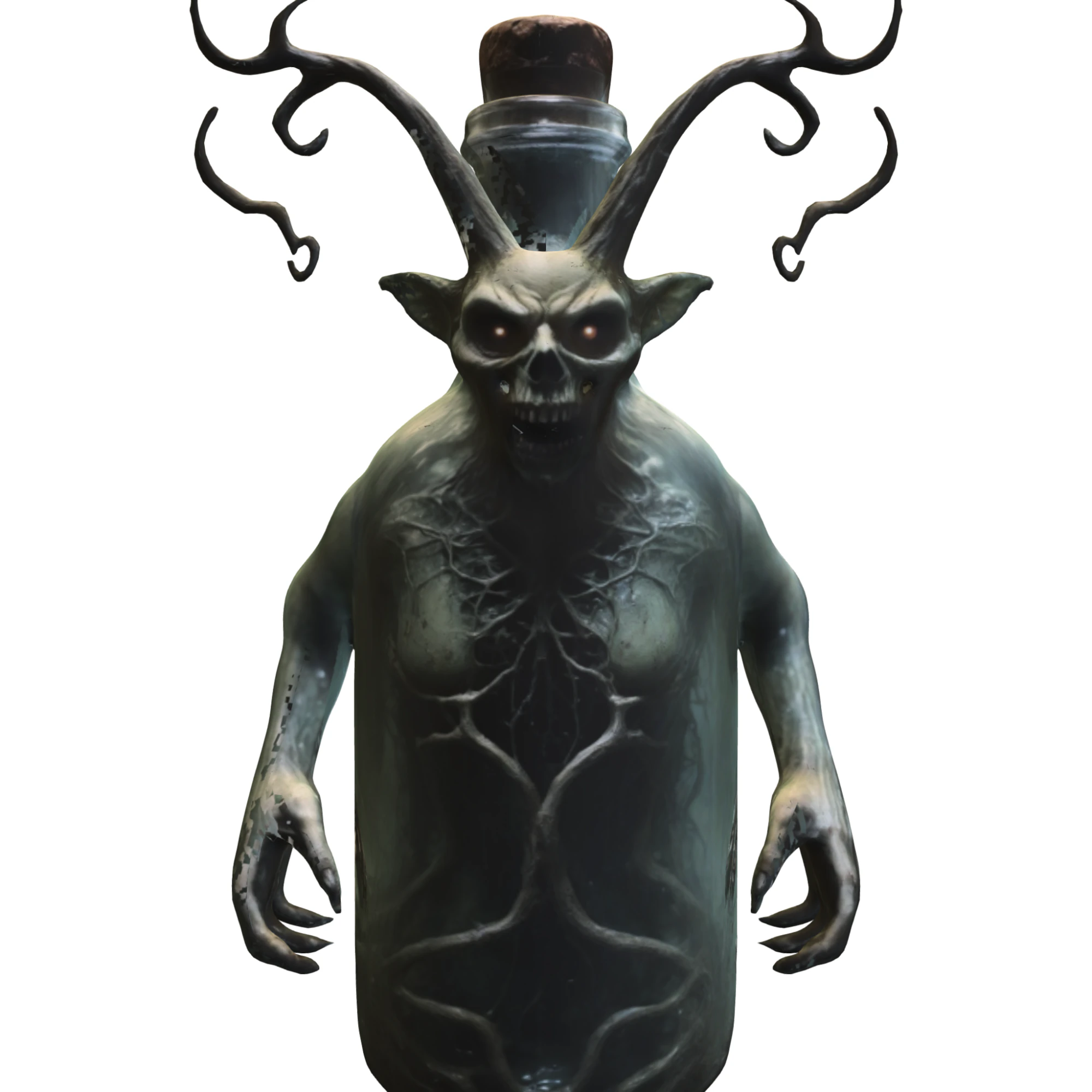 Demonic Soul in a Bottle 3D Model .c4d .max .obj .3ds .fbx .stl .blend