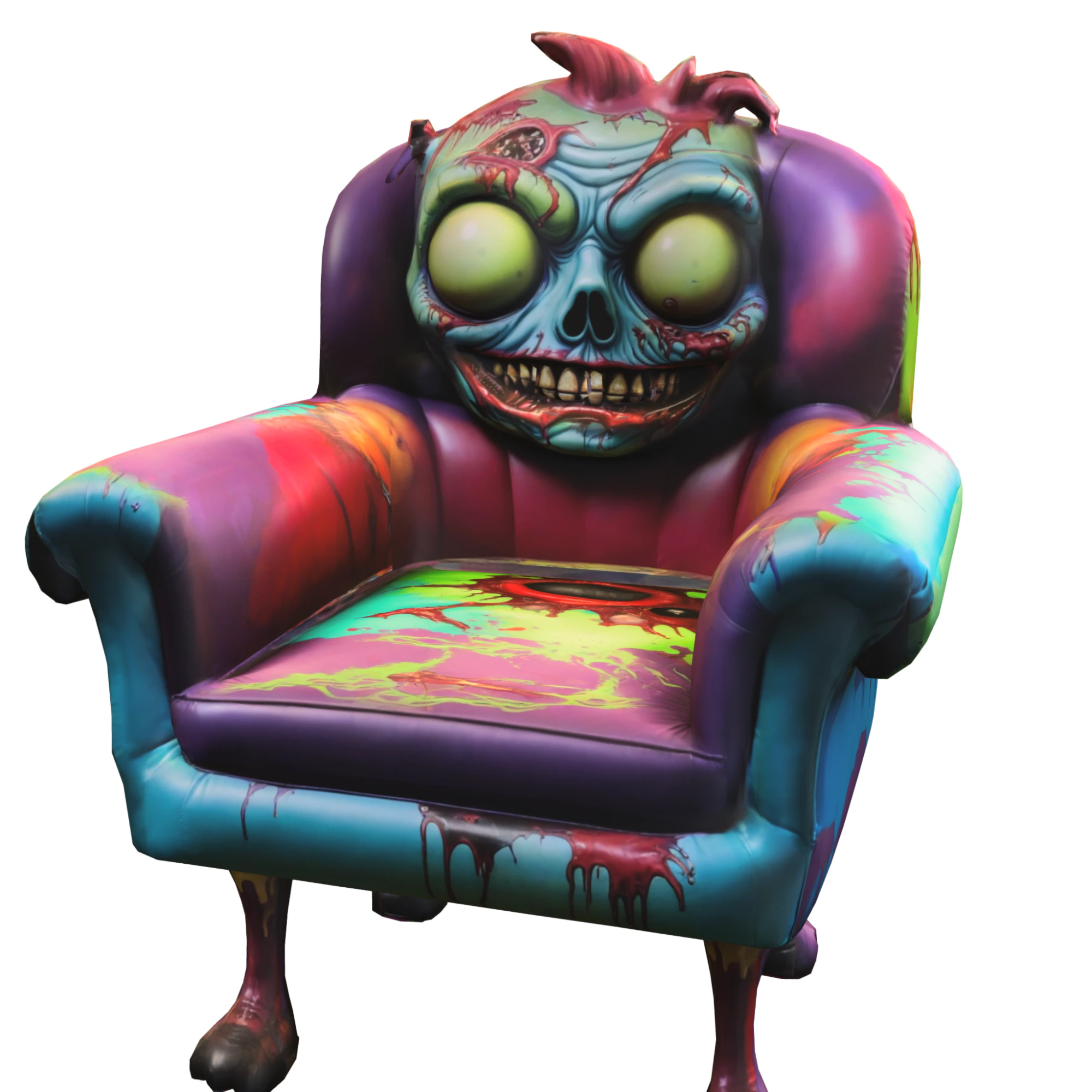 Zombie Horror Armchair 3D Model .c4d .max .obj .3ds .fbx .stl .blend 