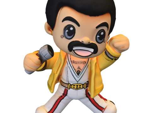 Chibi Rockstar - bambola di Fred Mercury Modello 3D