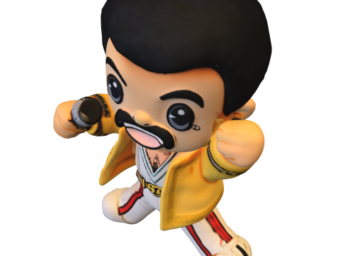 Chibi Rockstar - Fred Mercury doll 3D Model