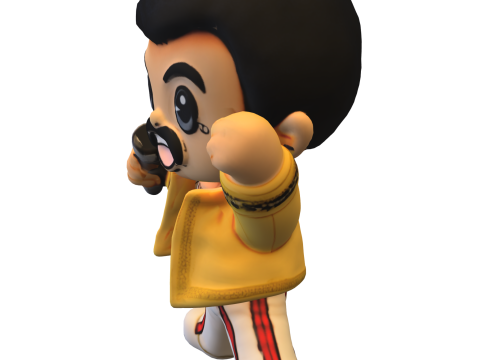 Chibi Rockstar - Fred Mercury doll 3D Model