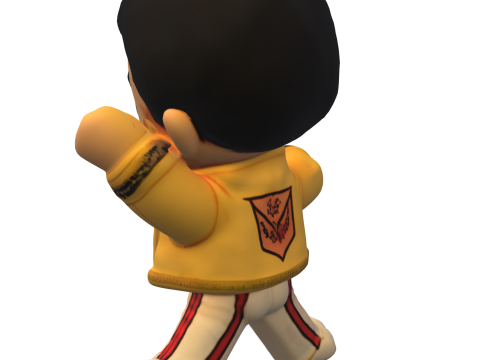 Chibi Rockstar - Fred Mercury doll 3D Model