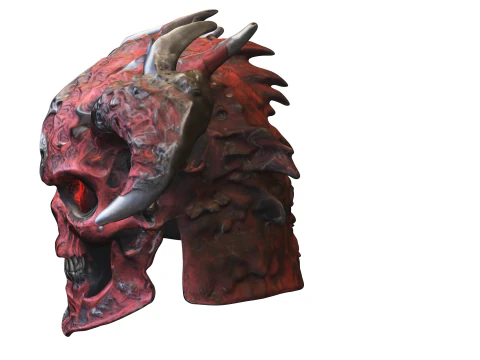 Capacete de Caveira Demoníaca Modelo 3D