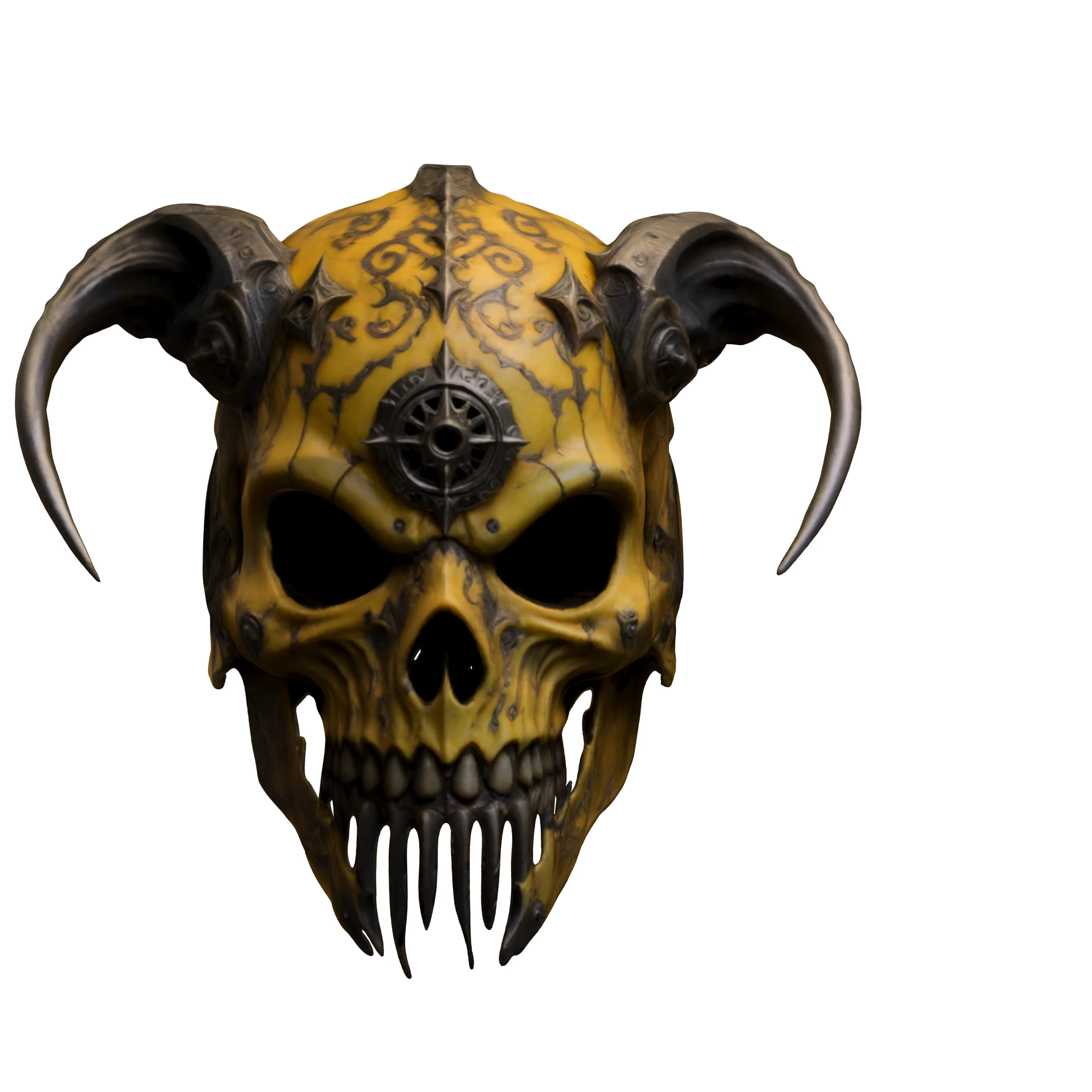 Skull Helmet 3D Model .c4d .max .obj .3ds .fbx .stl .blend 