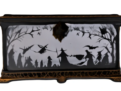 Peti Sihir Ajaib - Kotak Ajaib Halloween Model 3D