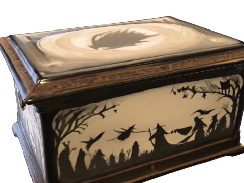 Enchanted Witchcraft Chest - Halloween Magic Box Modèle 3D