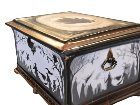 Enchanted Witchcraft Chest - Halloween Magic Box Modèle 3D