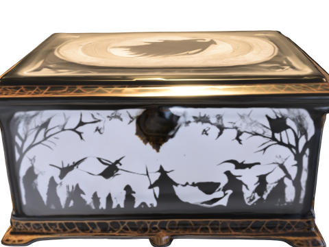 Enchanted Witchcraft Chest - Halloween Magic Box Modèle 3D