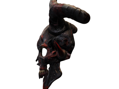 Infernal Skull Mask Demonic Warrior Helmet 3D Model