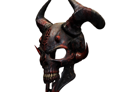 Infernal Skull Mask Demonic Warrior Helmet 3D Model