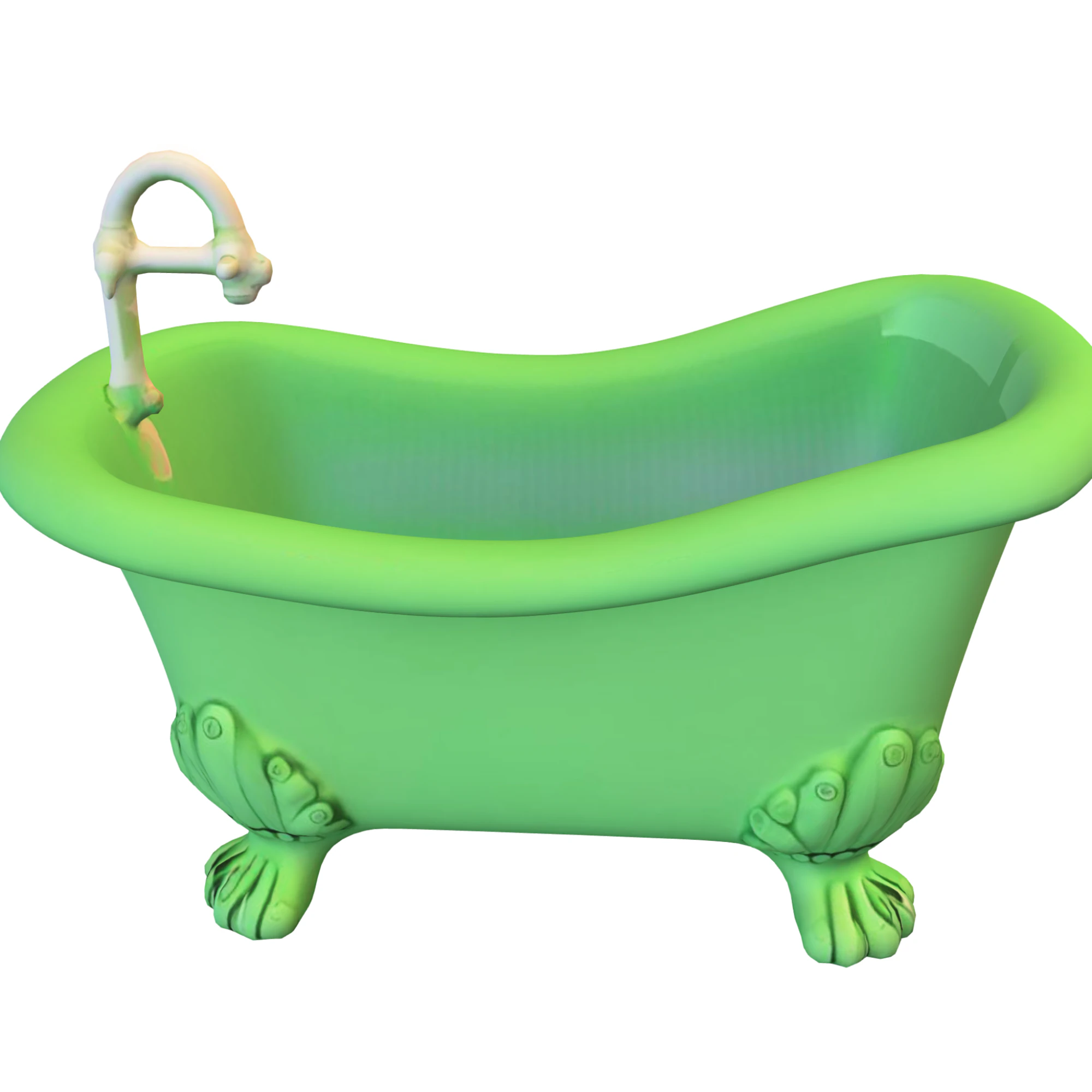 Haunted Clawfoot Bathtub 3D Model .c4d .max .obj .3ds .fbx .stl .blend 