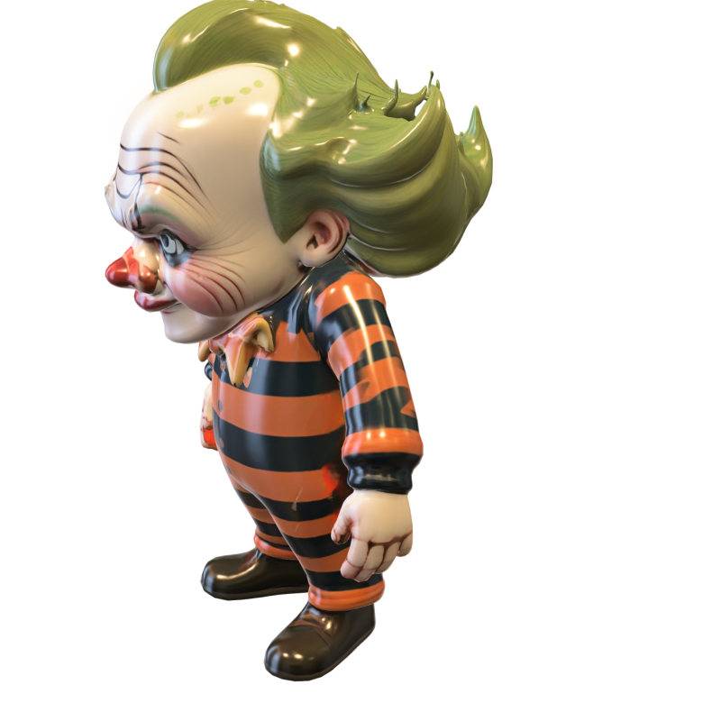 Creepy Carnival Clown 3D 模型 .c4d .max .obj .3ds .fbx .stl .blend