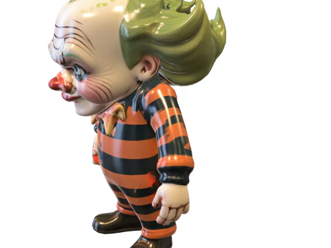 Clown de carnaval effrayant Modèle 3D