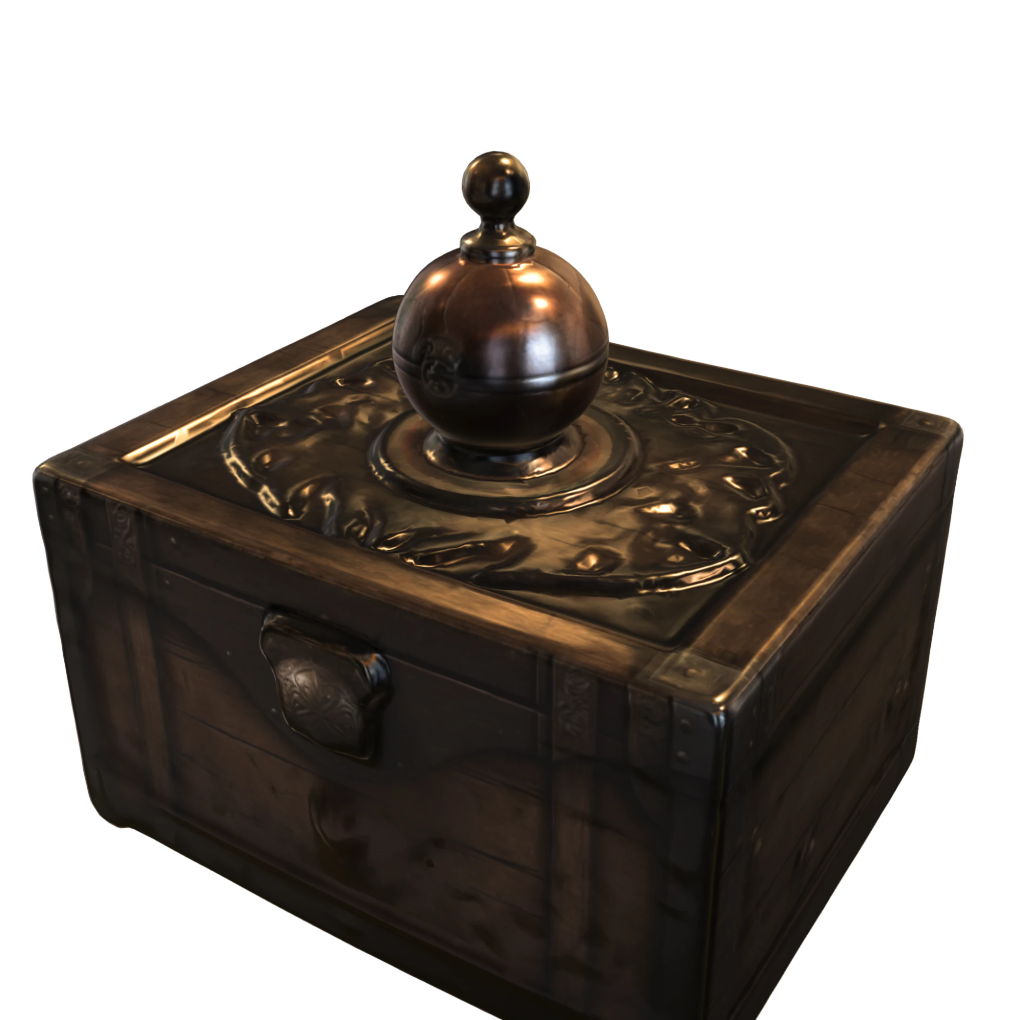 Mysterious Antique Puzzle Box 3D Model .c4d .max .obj .3ds .fbx .stl .blend 