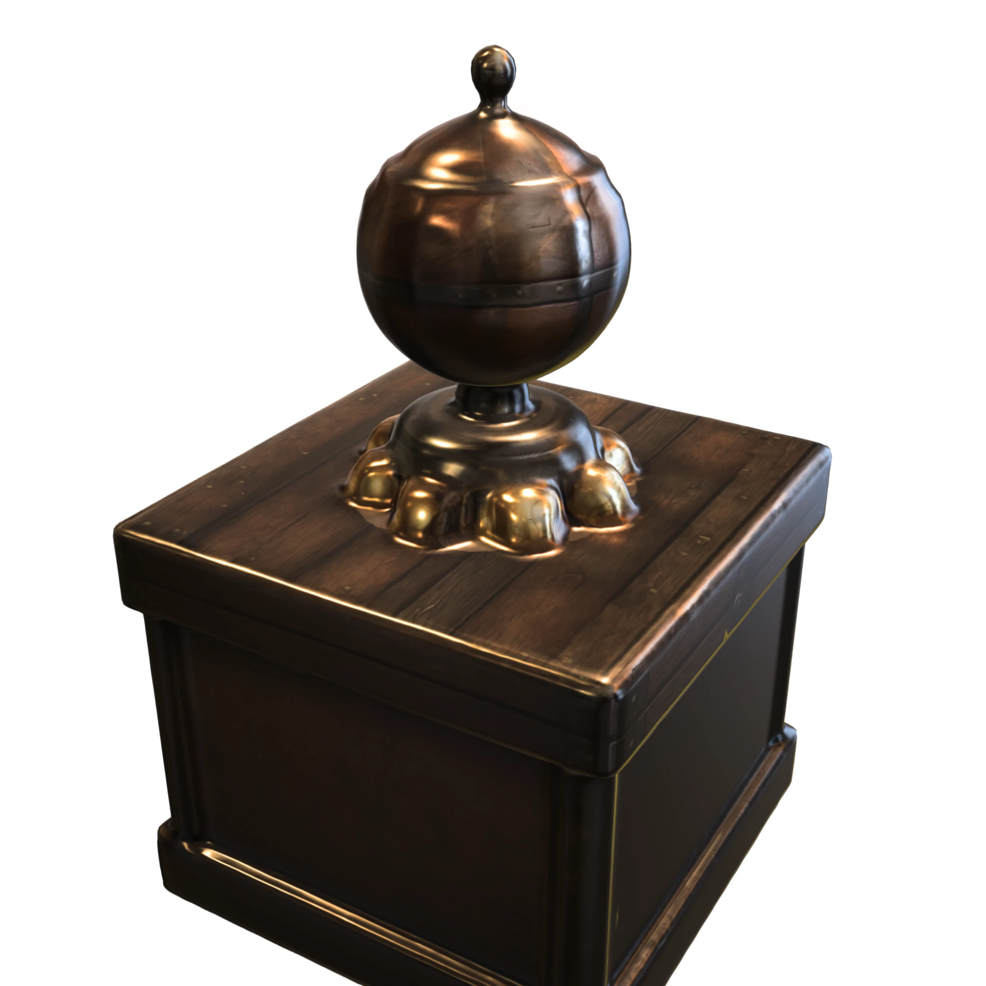 Enigmatic Arcane Chest 3D Model .c4d .max .obj .3ds .fbx .stl .blend 