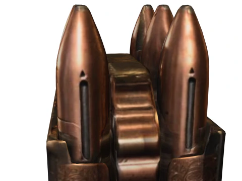 Steampunk Large Bullet Ammo 3D Model