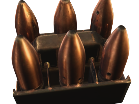 Steampunk Large Bullet Ammo 3D Модель