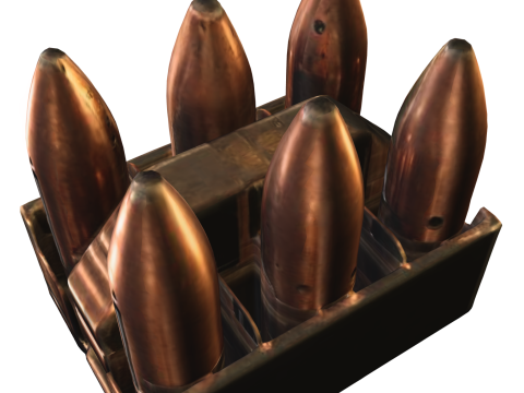 Steampunk Large Bullet Ammo 3D Модель