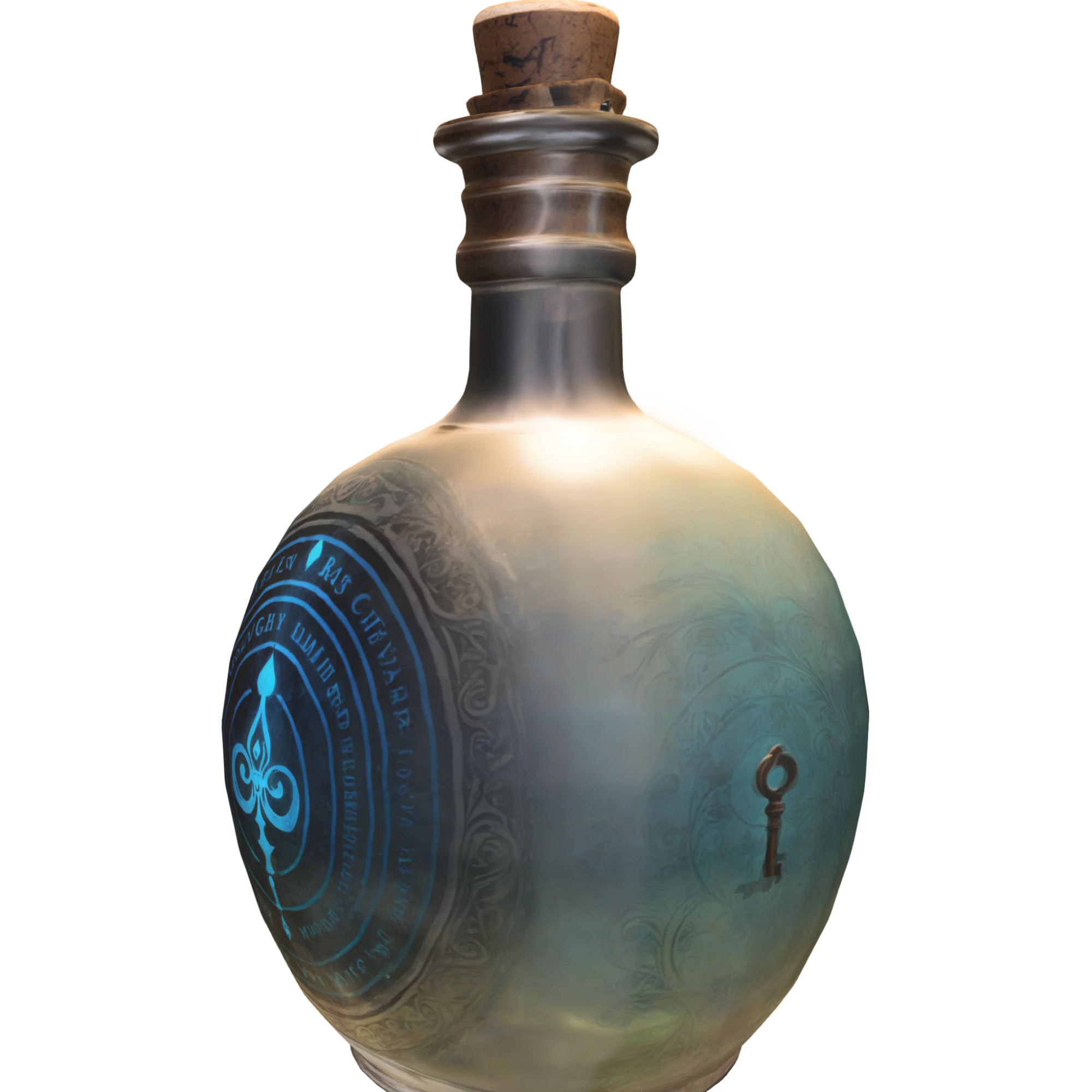 Mystic Magic Potion Bottle 3D Model .c4d .max .obj .3ds .fbx .stl .blend