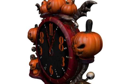Haunted Halloween Clock 3Dモデル