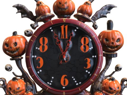 Haunted Halloween Clock 3Dモデル