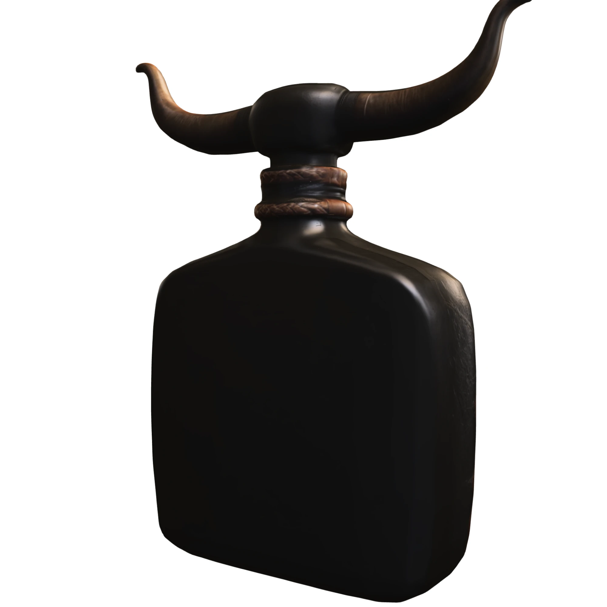 Black Horned Bottle 3D Model .c4d .max .obj .3ds .fbx .stl .blend