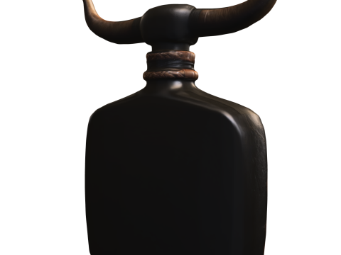 Black Horned Bottle 3D Модель