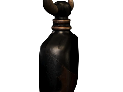 Black Horned Bottle 3D Model