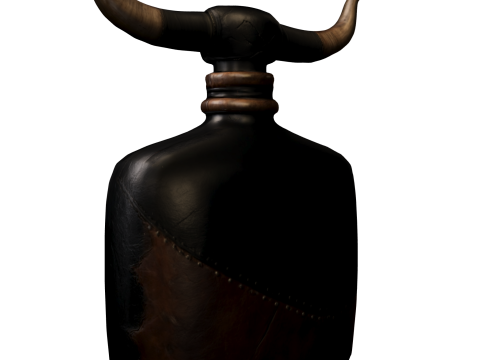 Black Horned Bottle 3D Модель