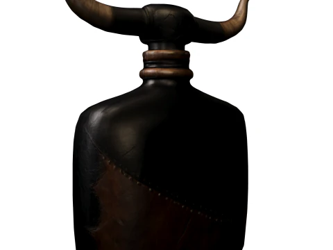 Black Horned Bottle 3D Model