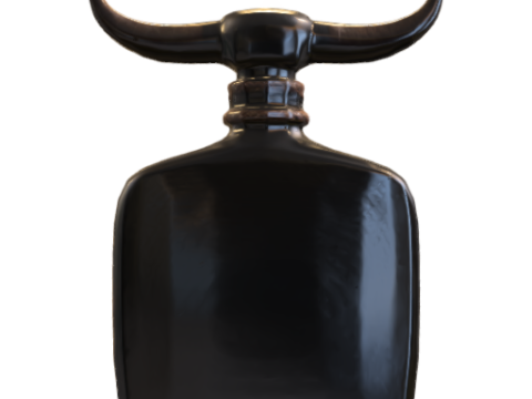 Black Horned Bottle 3D Модель