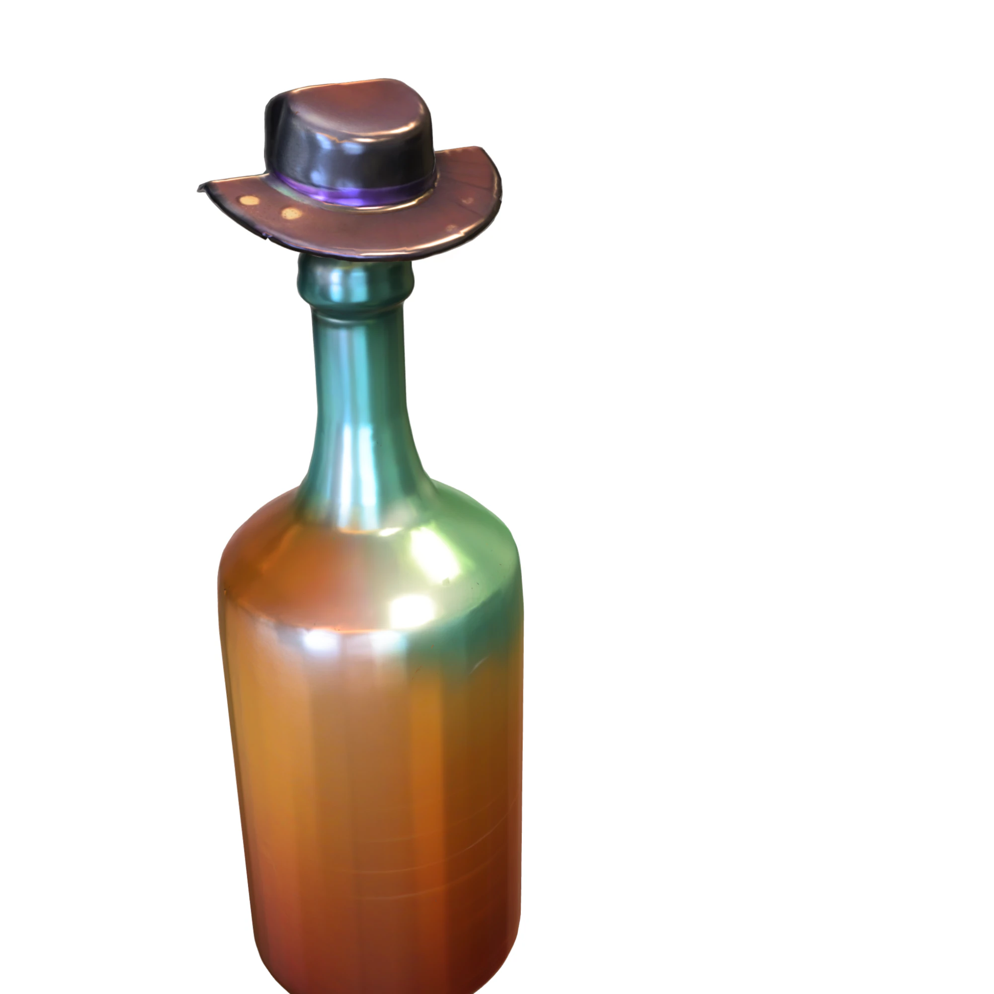 Enchanted Cowboy Bottle 3D Model .c4d .max .obj .3ds .fbx .stl .blend 