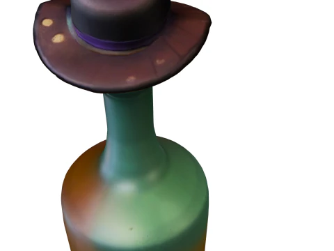 Enchanted Cowboy Bottle 3D Model