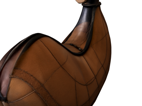 Vintage Leather Powder Horn Modelo 3D