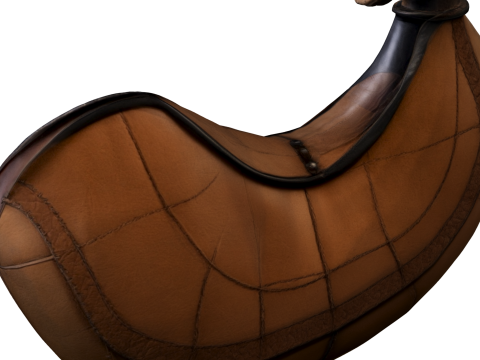 Vintage Leather Powder Horn Modelo 3D