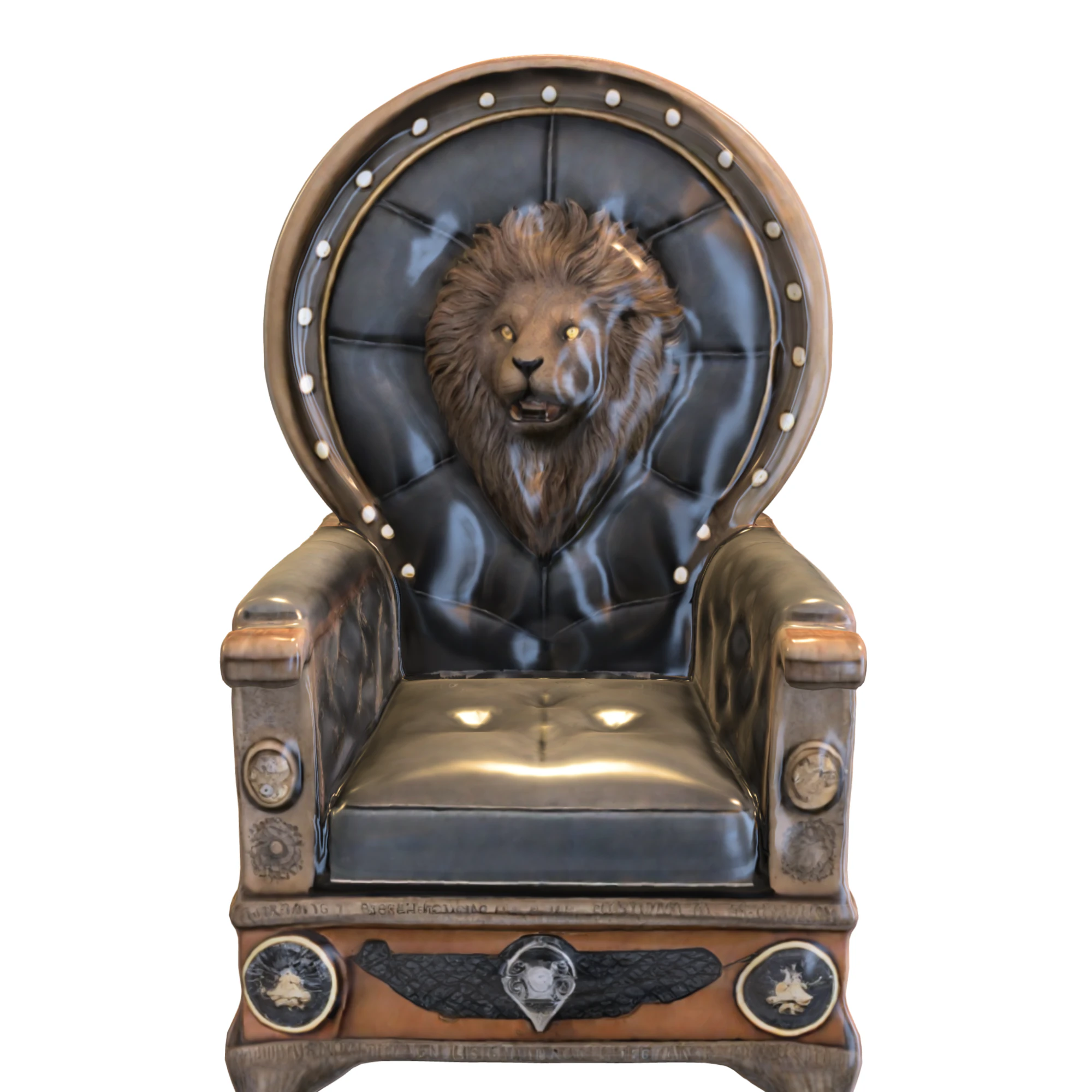 Royal Lion Throne 3D Model .c4d .max .obj .3ds .fbx .stl .blend 