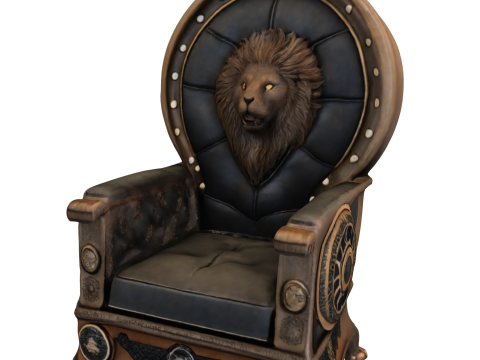 Royal Lion Throne 3D 모델