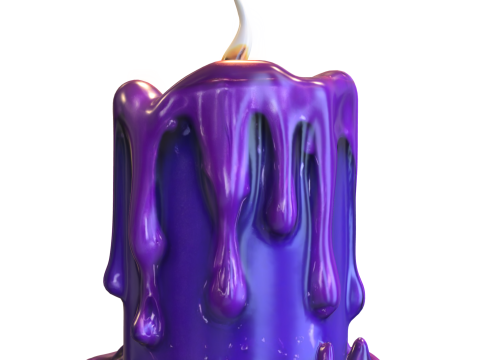 Mystic Dripping Candle 3D Model