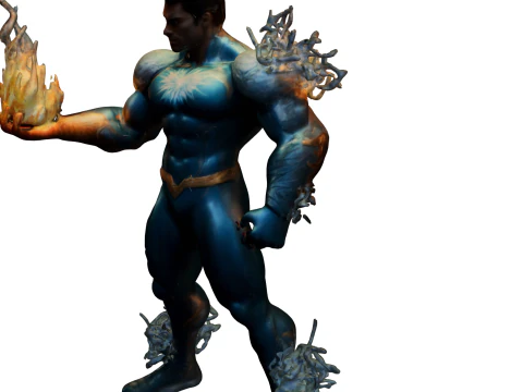 Wojownik Energii Żywiołów Model 3D