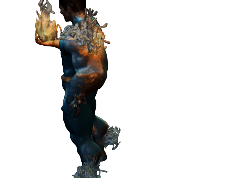 Elemental Energy Warrior 3D Model