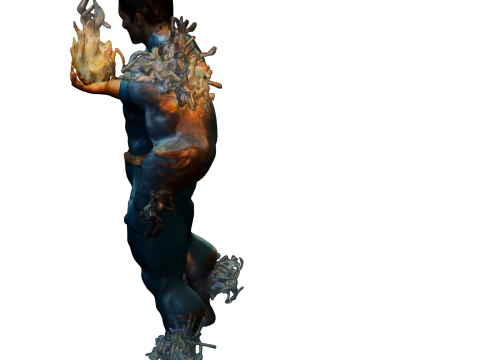 Elemental Energy Warrior 3D Model