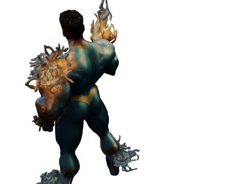 Elemental Energy Warrior 3D Model