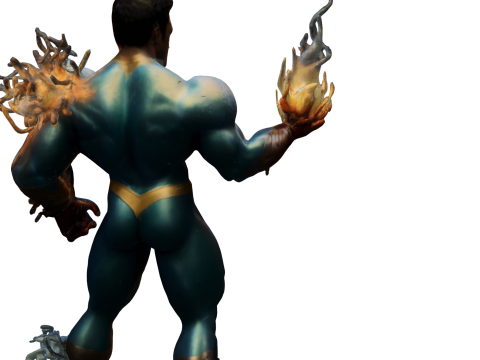 Elemental Energy Warrior 3D Model