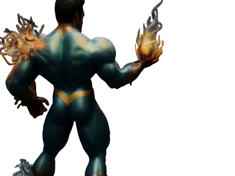 Elemental Energy Warrior 3D Model