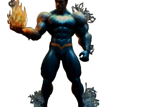 Elemental Energy Warrior 3D Model