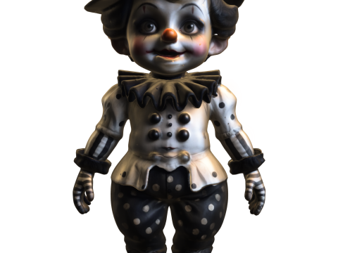 Vintage Pierrot Clown 3D Модель