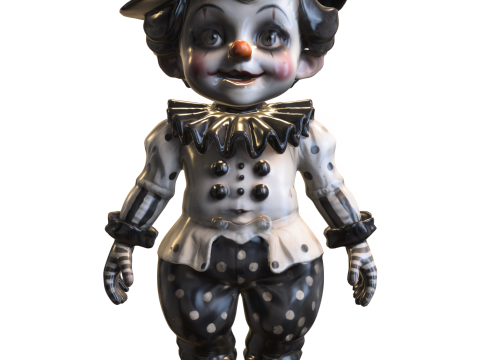 Vintage Pierrot Clown Modèle 3D