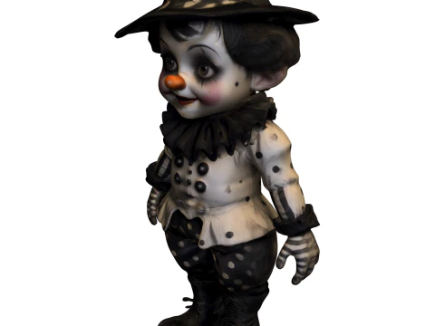 Vintage Pierrot Clown 3D Model