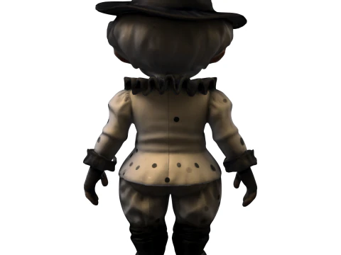 Vintage Pierrot Clown 3D Model